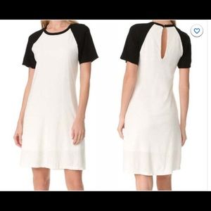 NWOT James Perse White with Black Short-sleeve casual Baseball T-shirt Dress